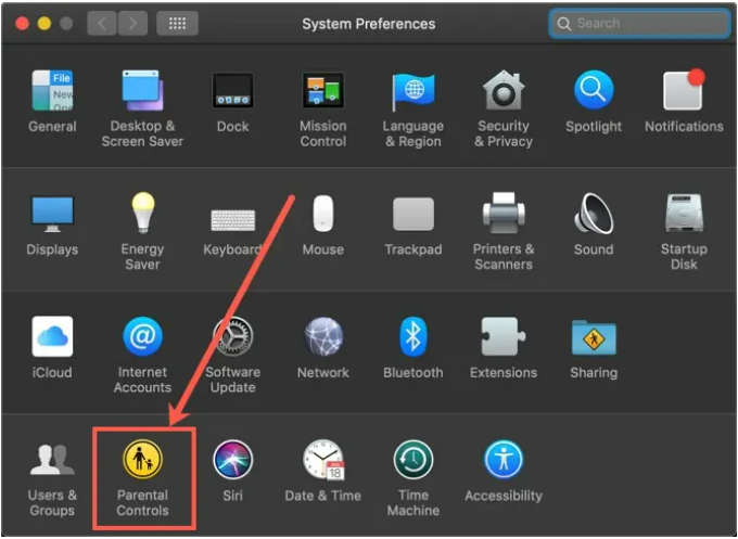 Parental Control Settings in Mac