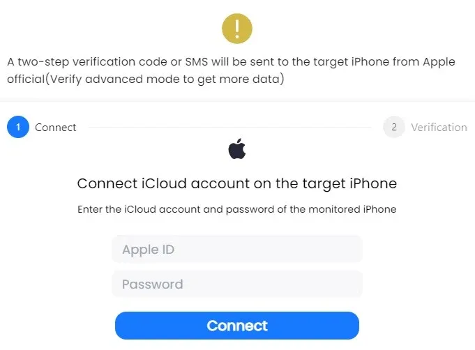 Geben Sie die Apple-ID und das Passwort ein.