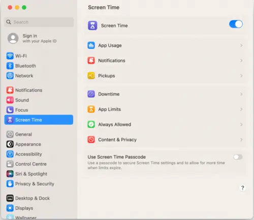 
                                        Bildschirmzeit auf dem Mac, um Pornowebsites zu blockieren.