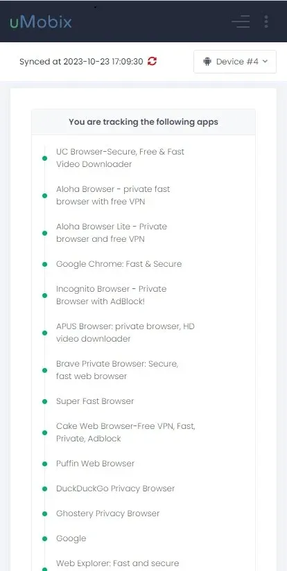 
                Browser, die uMObix überwachen.