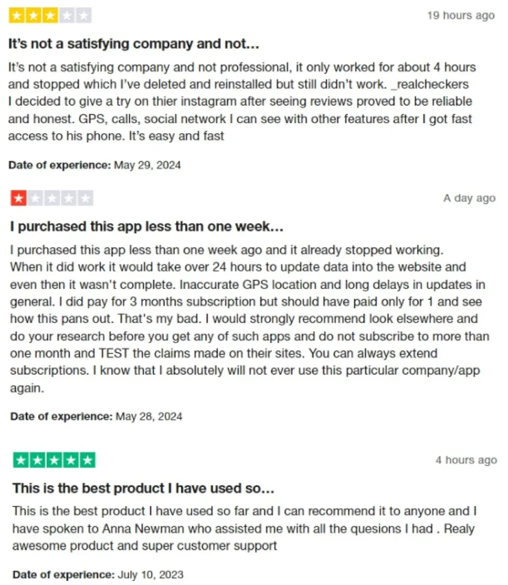 
mSpy's reviews from real users.