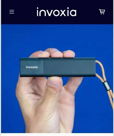 
Invoxia Cellular GPS Tracker homepage screenshot.