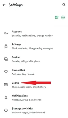 
Click on Chats.