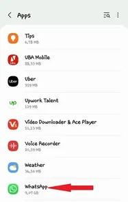 
Click on the installed app WhatsApp.