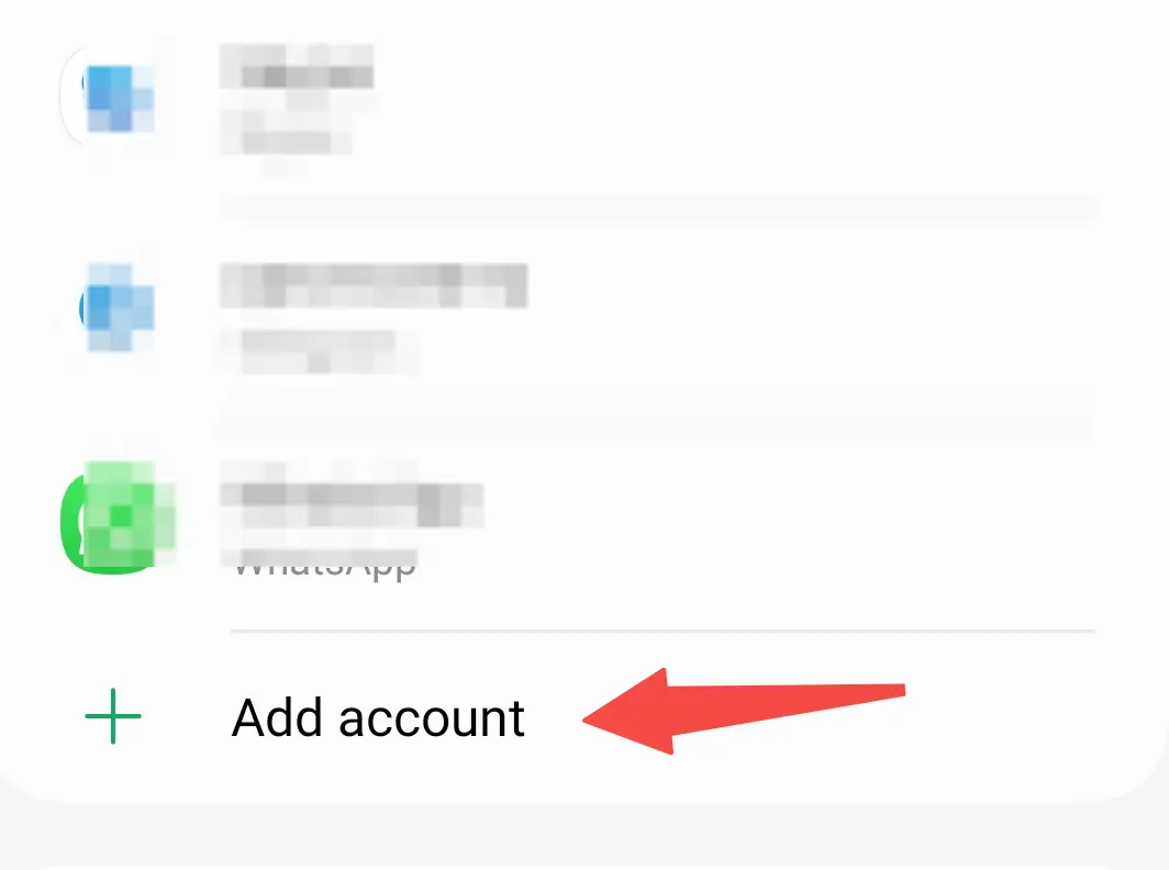 
Tap on “Add accounts”.