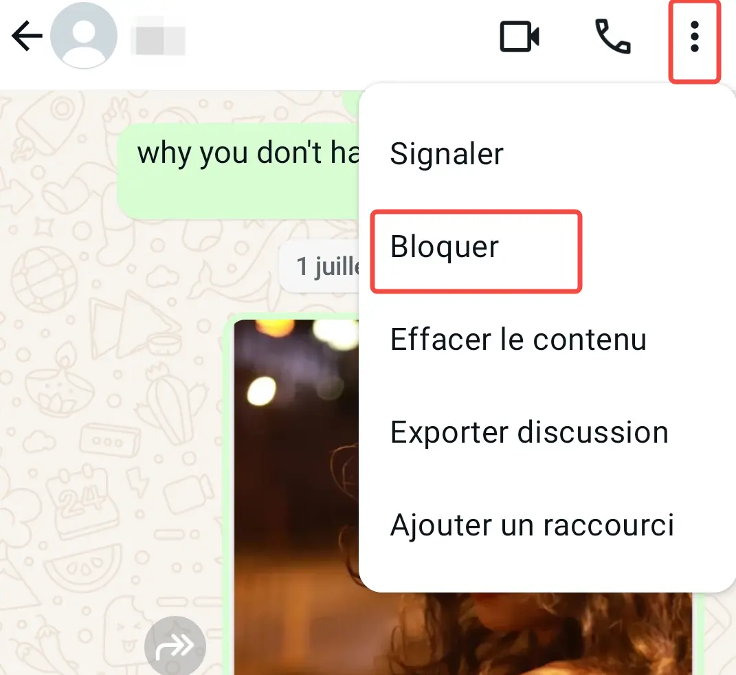 
Bloquer quelqu’un