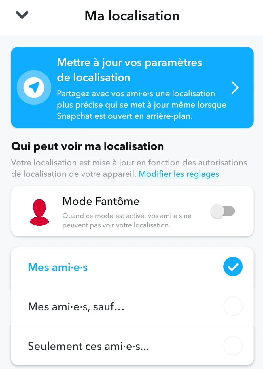 
Configurer qui peut voir ma localisation