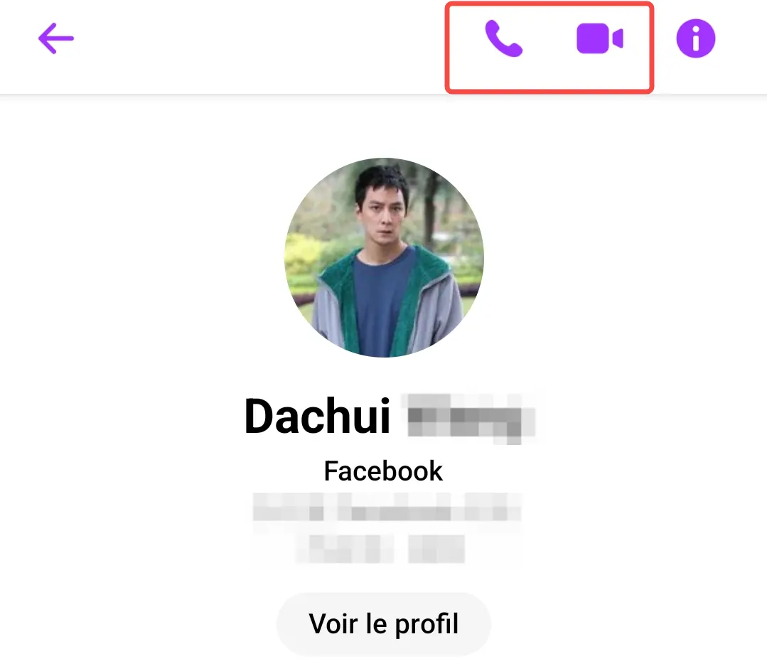 
Démarrer un appel audio ou vidéo secret sur Messenger