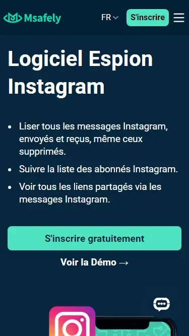 
Logiciel espion Instagram Msafely