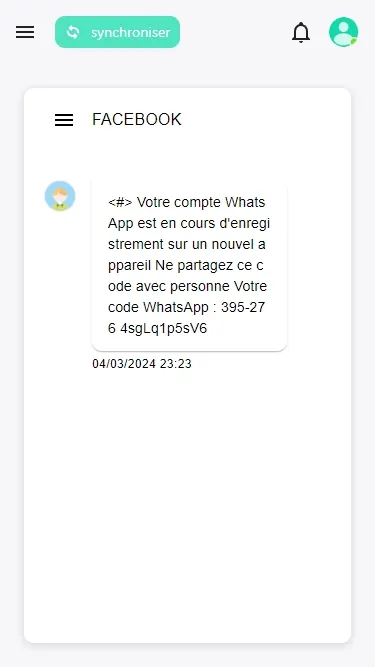 
Surveillance les SMS en temps réel