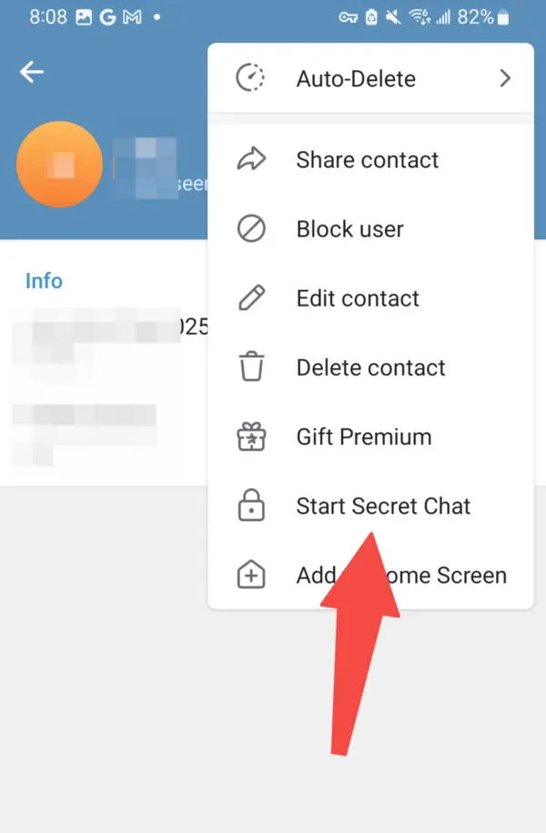 
Steps ot turn on hidden chats on Telegram.