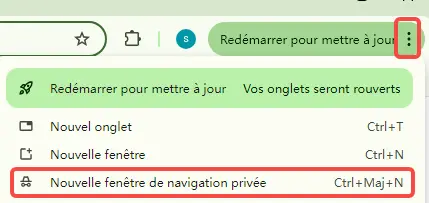 
La navigation privée de Chrome