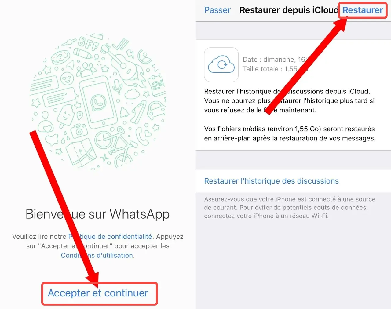 
Restaurer des messages supprimés à partir d'une sauvegarde