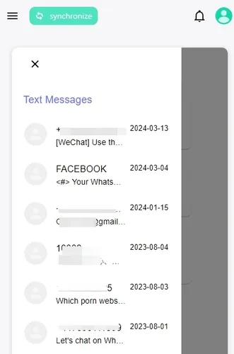 
Text messages on real users' phones as monitored by Msafely.