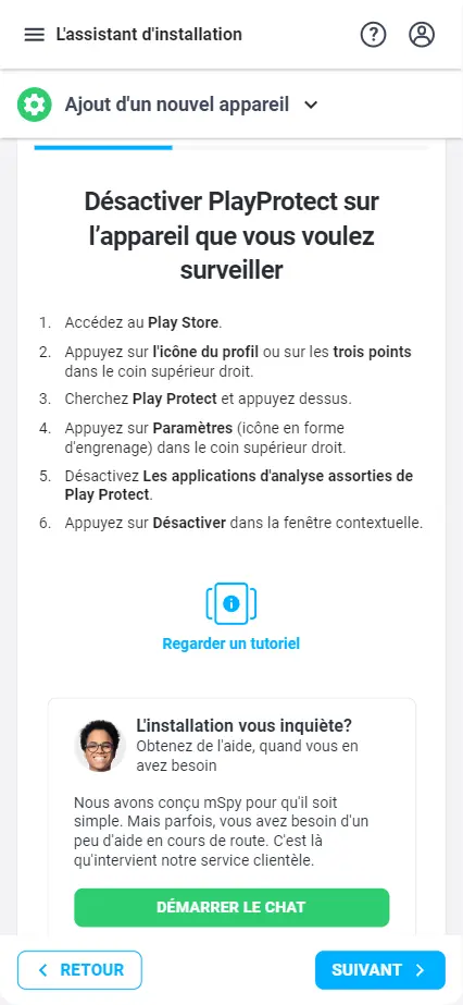 
                Désactivez Play Protect sur l’appareil cible