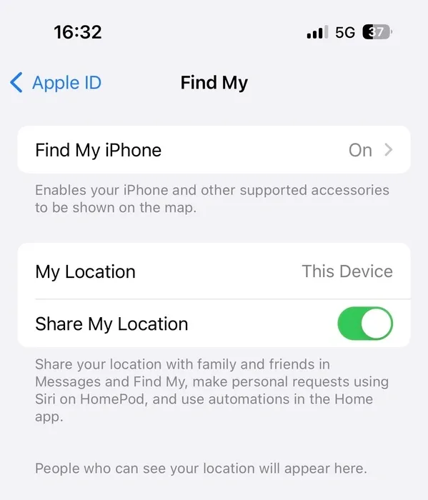 
Steps to turn on Find My iPhone.