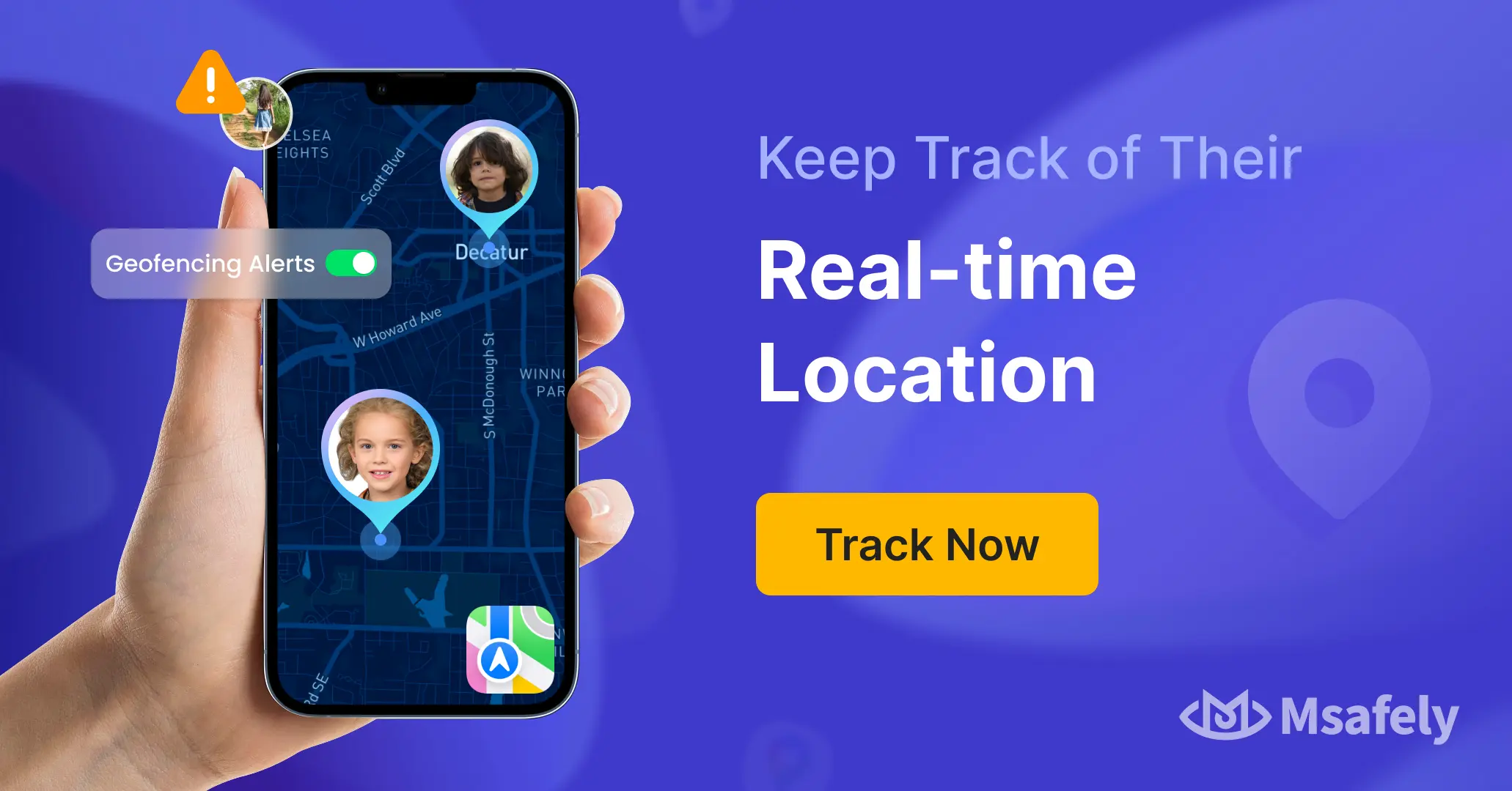 Real-time location tracking.