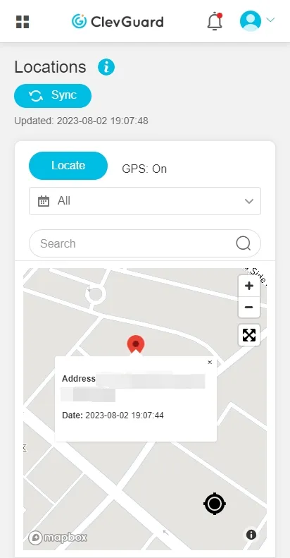 
The real user locations from Kidsguard Pro dashboard.