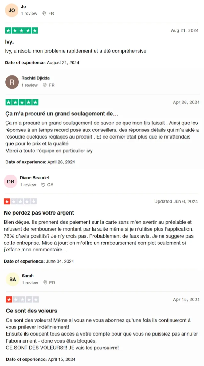 
        Avis sur ClevGuard de Trustpilot.