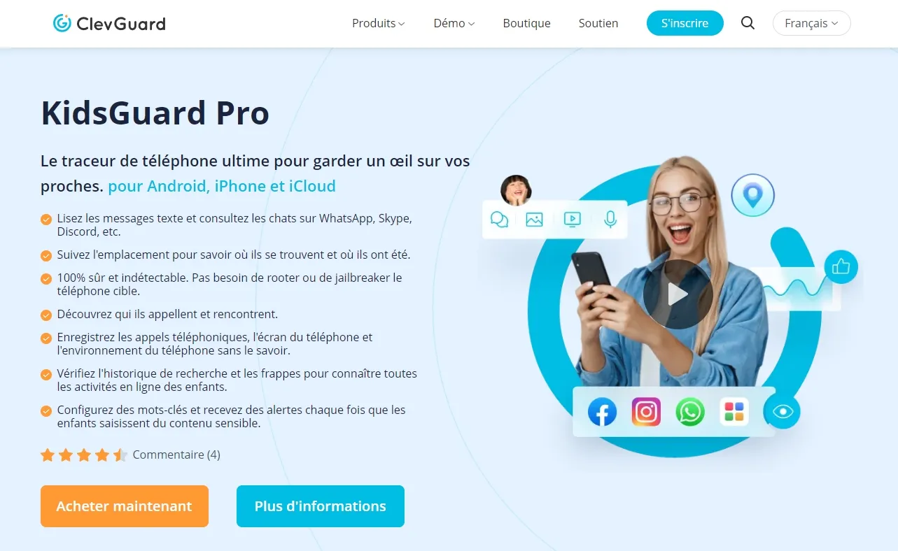 KidsGuard Pro - app de la surveillance parentale