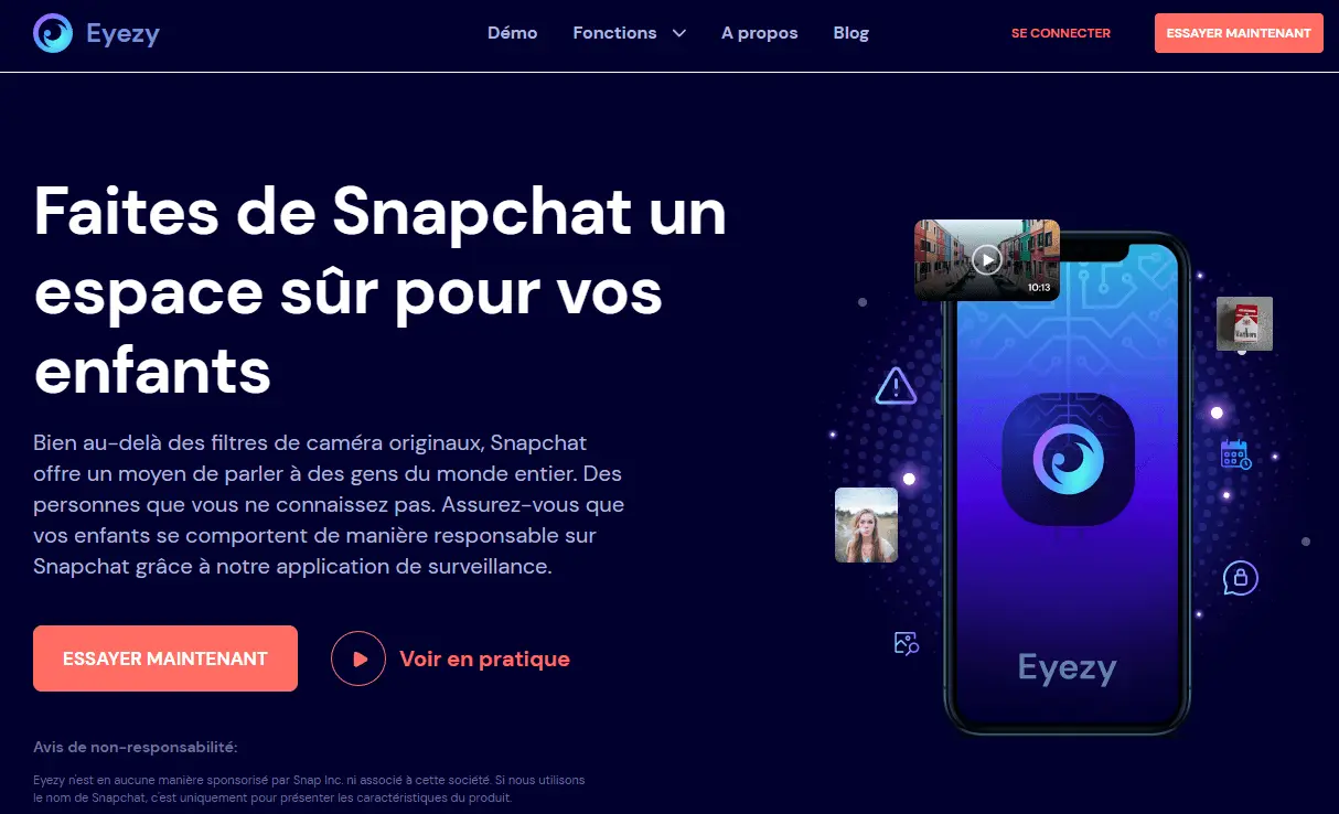 Fonctionnalité de la surveillance d'Eyezy