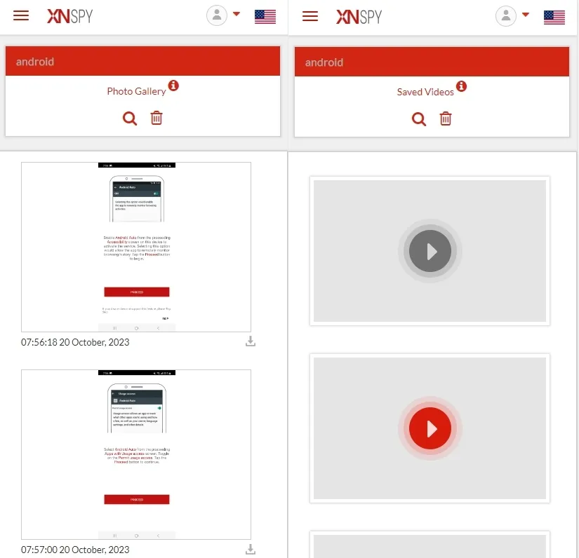 Photos and videos monitored by XNSPY from actual users'phone.