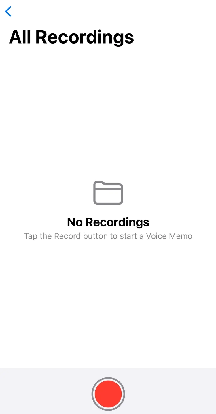 
Turn on recording on an iPhone.