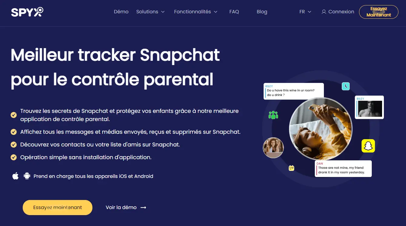 SpyX - Tracker Snapchat pour le contrôle parental