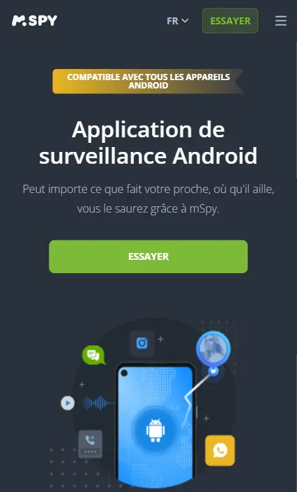 Application de surveillance Android - mSpy