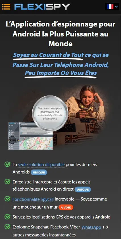 L’Application d’espionnage pour Android la Plus Puissante au Monde - FlexiSPY