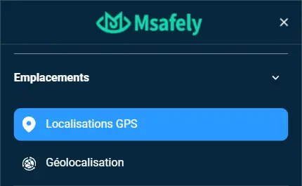 La fonction de la localisation de MSafely