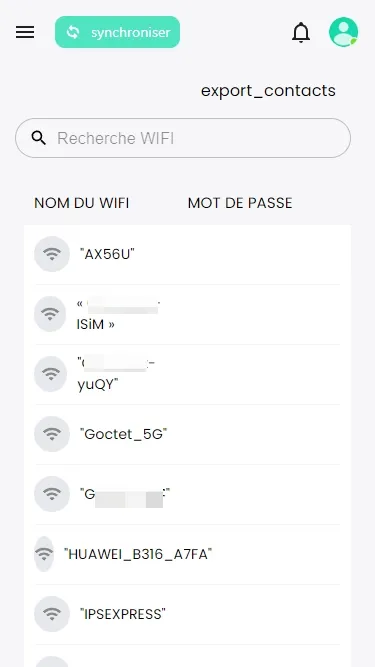 Capture d’écran réelle de Msafely surveillant la connection de WiFi