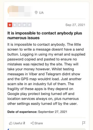 
        Negative reviews of real users shared on Trustpilot.