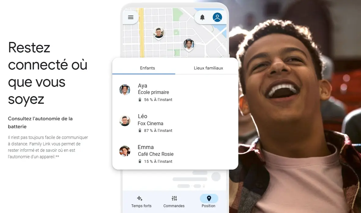 Google Family Link (Traceur GPS enfant sans abonnement)