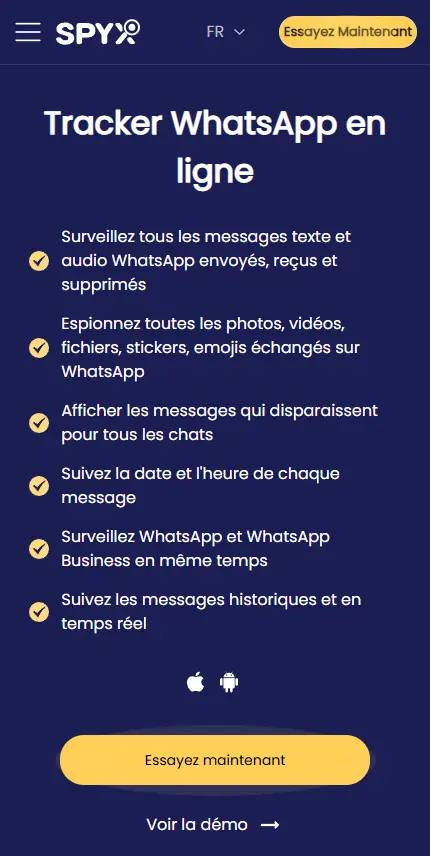 SpyX application espion WhatsApp