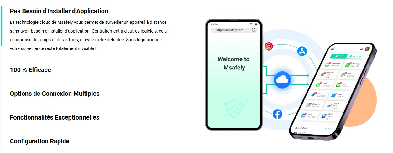 Msafely : Meilleur logiciel espion pour Android et iPhone