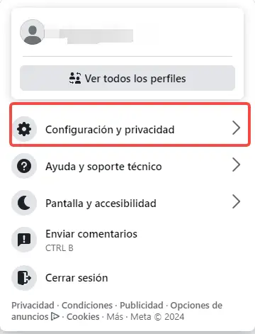 Selecciona Configuración y Privacidad.