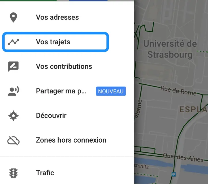Voir vos trajets