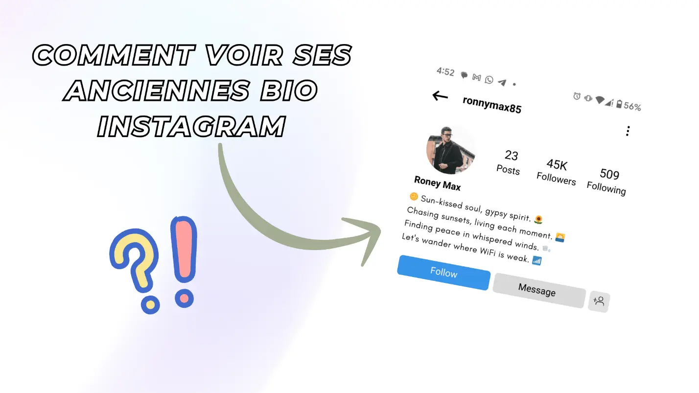 Comment voir ses anciennes bio Instagram