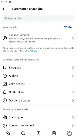 Accédez aux Paramètres d’Instagram