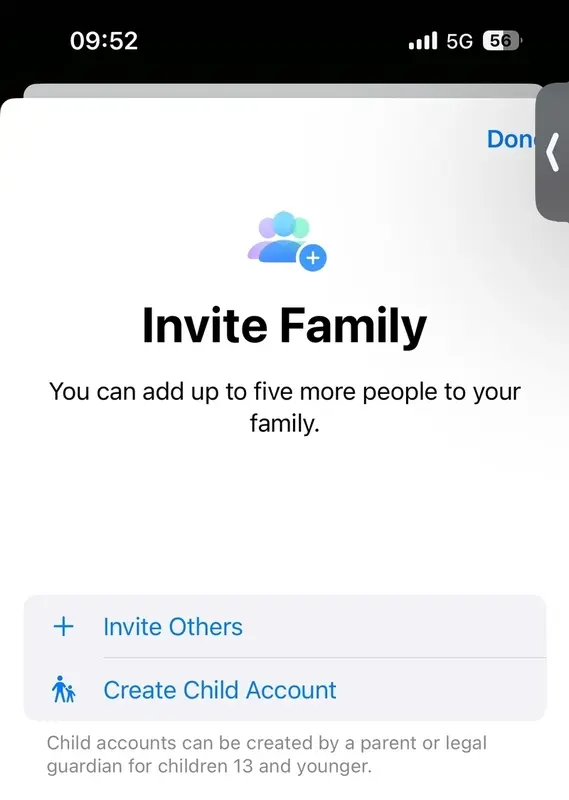 
Turn on Family Sharing.