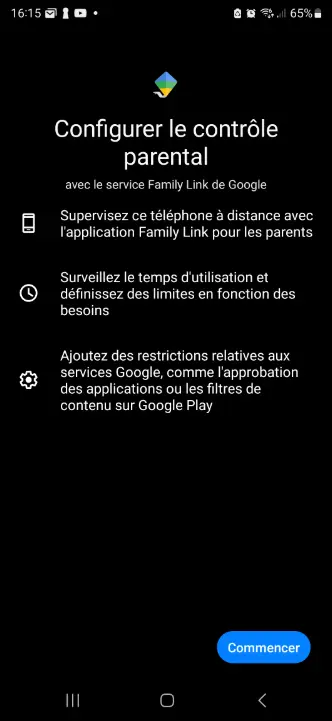 Configurez les paramètres du contrôle parental
