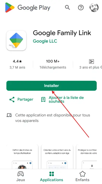 Téléchargez Family Link depuis le Play Store