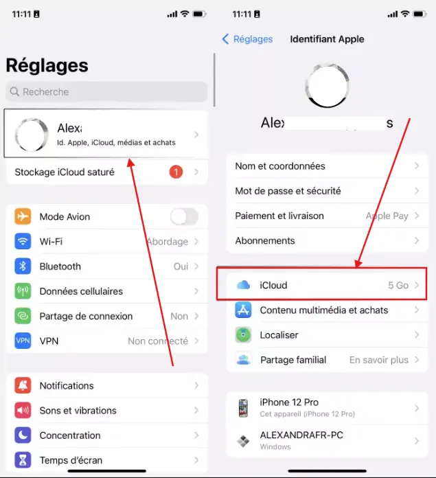 Allez dans Réglages d'iPhone