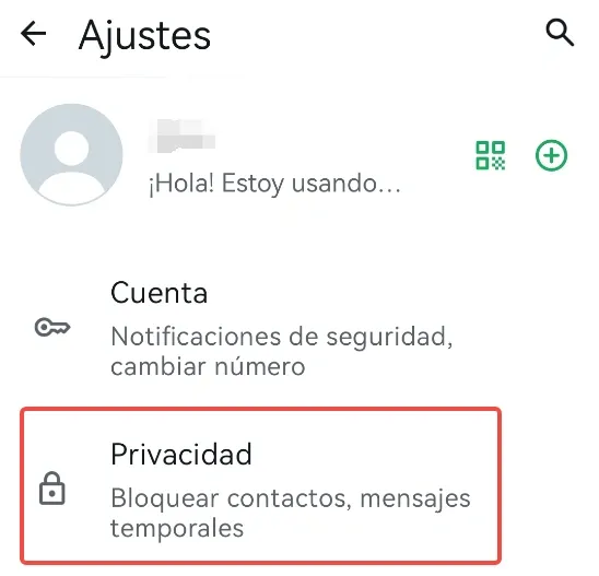 Privacidad de WhatsApp