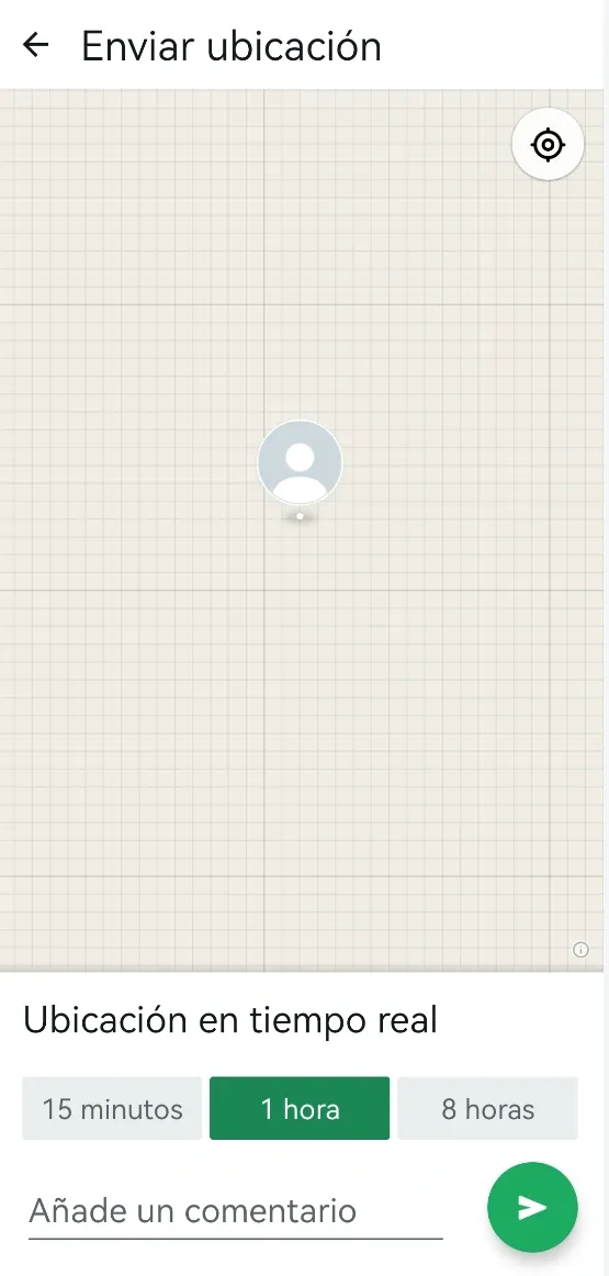 Captura de pantalla de ubicación en WhatsApp.