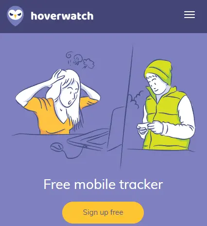 Hoverwatch homepage screenshot.