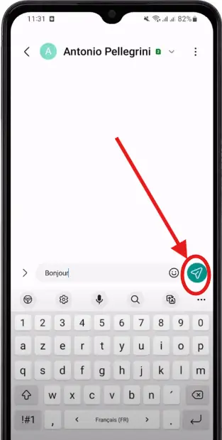 Appuyez sur Envoyer