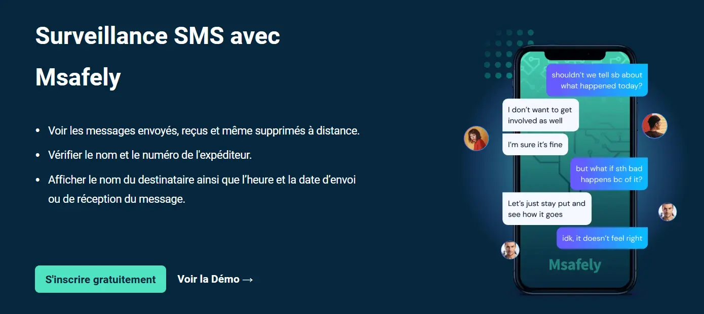 Application de la surveillance SMS de Msafely