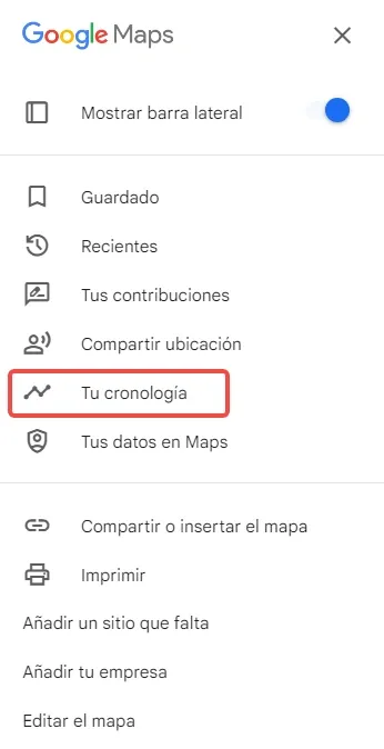 Tu cronología.